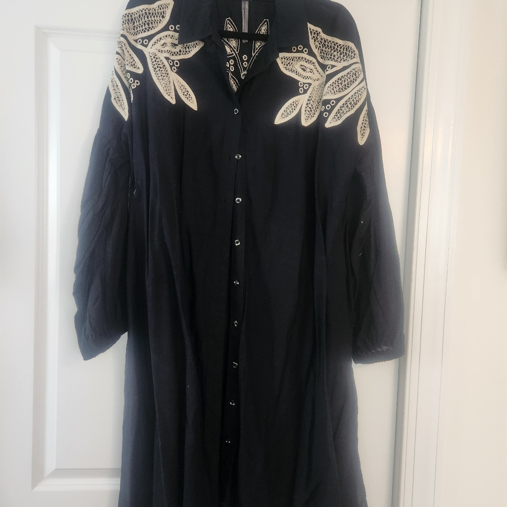 Anthropology cotton/linen cover up or dress.